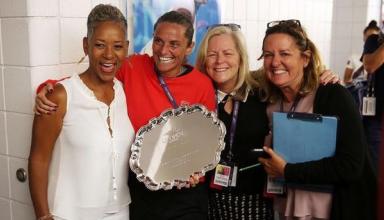 Роберте Винчи вручили копию трофея US Open-2015